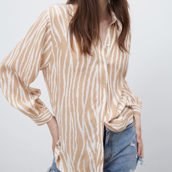 Zara Animal print shirt - Picture 1 of 5